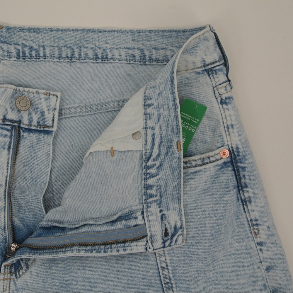 GAP ✨NWT 💿‎ Vintage Wash ‘90’s Loose Wide Leg Jeans 🪴 Organic Cotton - Picture 4 of 12